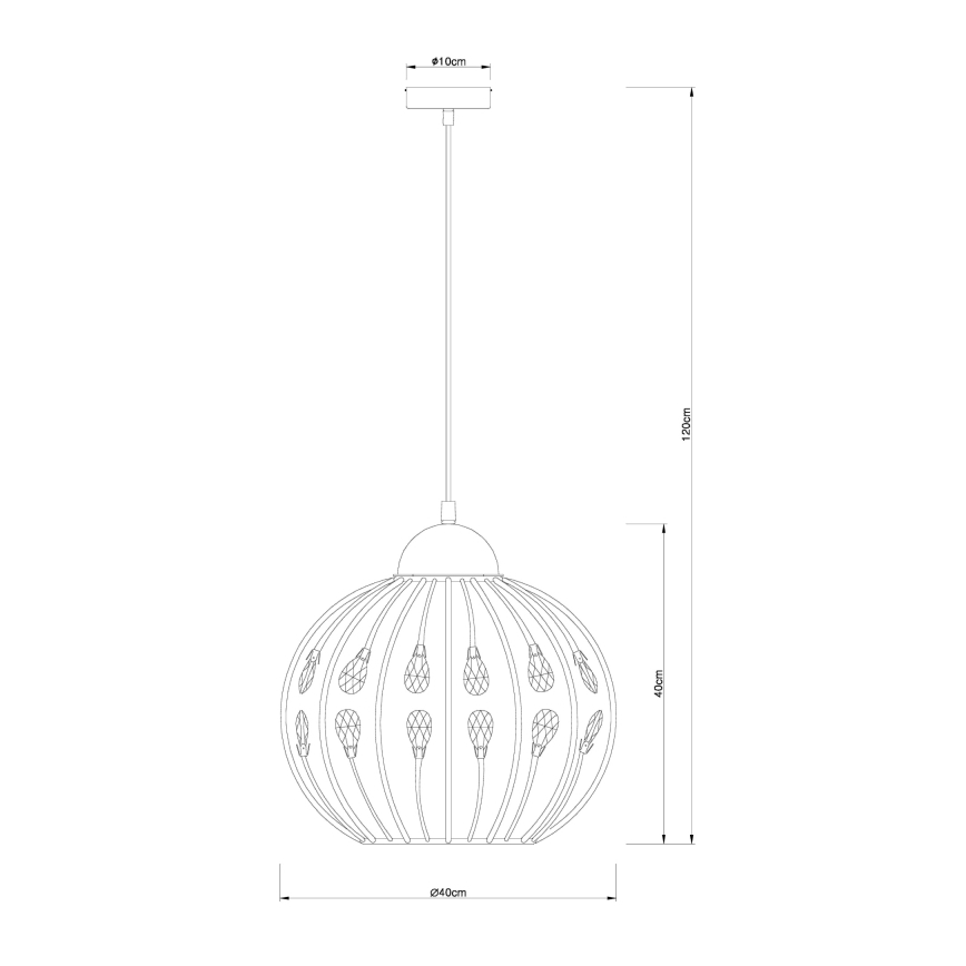 Globo - Kaabliga rippvalgusti 1xE27/60W/230V Ø 40 cm