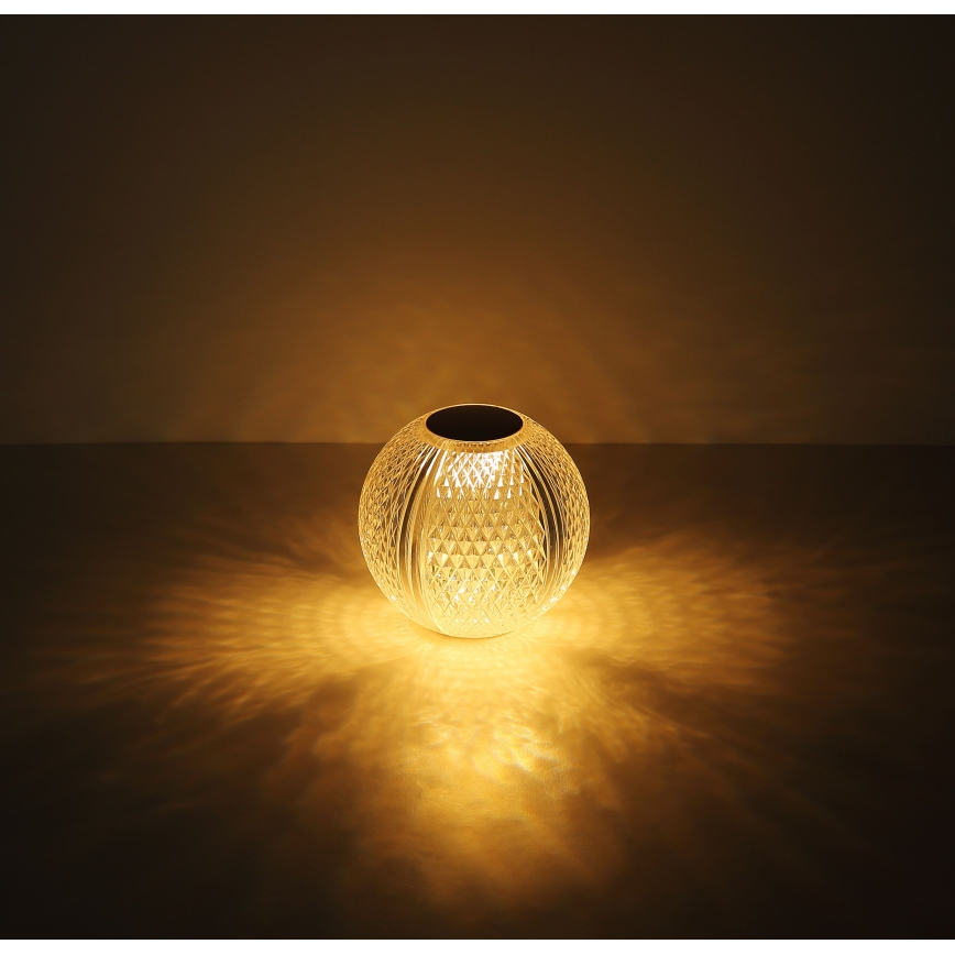 Globo - LED Hämardatav puutetundlik laualamp LED/2W/5V 1200 mAh USB läbipaistev