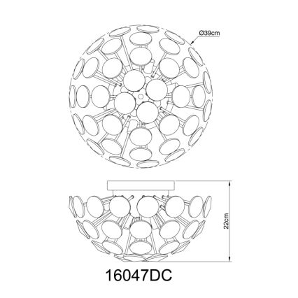 Globo - Laevalgusti 10xG9/7W/230V läikiv kroom d. 39 cm