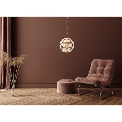 Globo - LED-ripplühter kaabliga LED/12W/230V 3000K kuldne