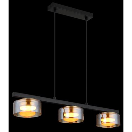 Globo - LED Lühter 3xGX53/6W/230V suitsune/pruun