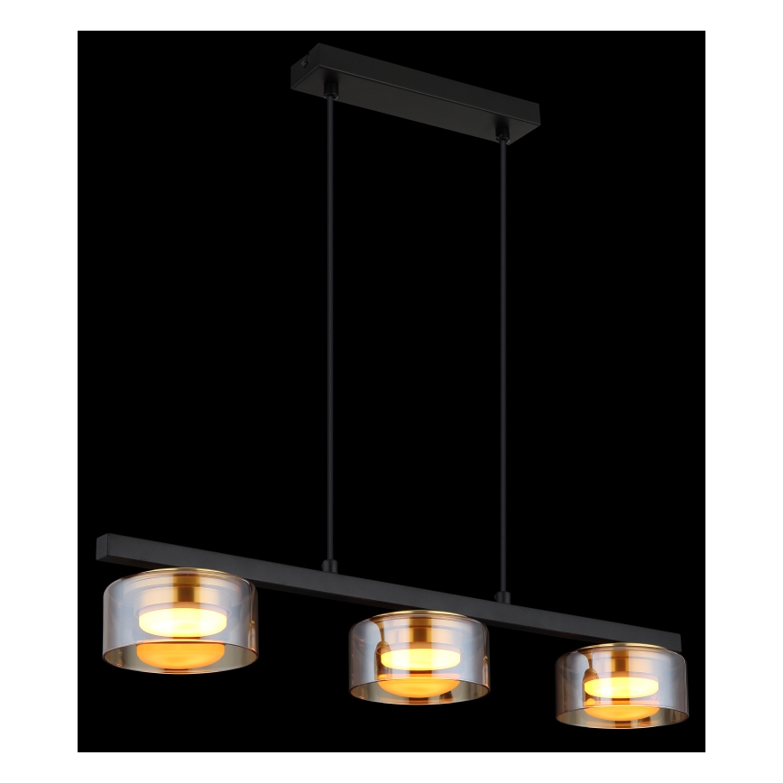 Globo - LED Lühter 3xGX53/6W/230V suitsune/pruun