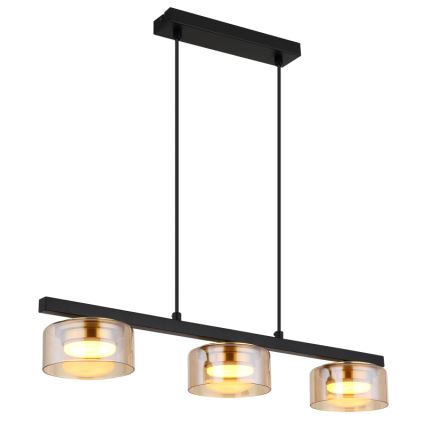 Globo - LED Lühter 3xGX53/6W/230V suitsune/pruun