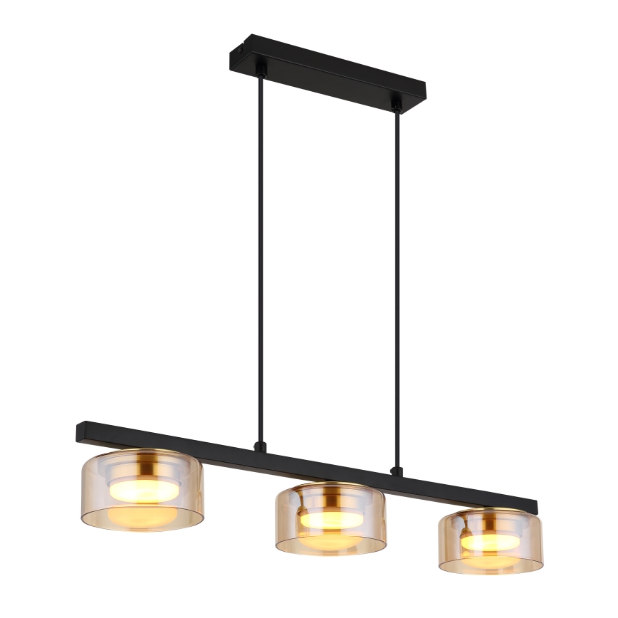 Globo - LED Lühter 3xGX53/6W/230V suitsune/pruun