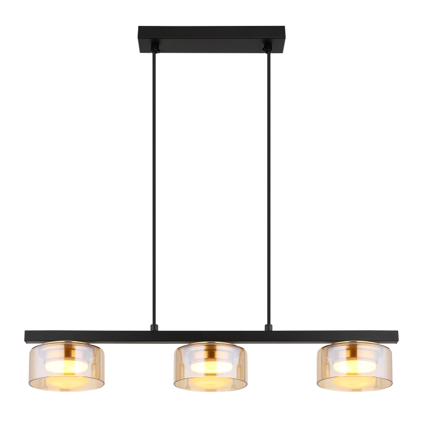 Globo - LED Lühter 3xGX53/6W/230V suitsune/pruun