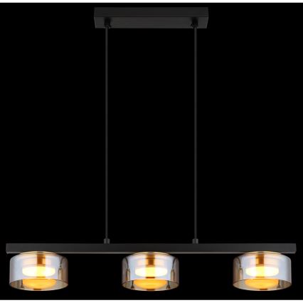 Globo - LED Lühter 3xGX53/6W/230V suitsune/pruun