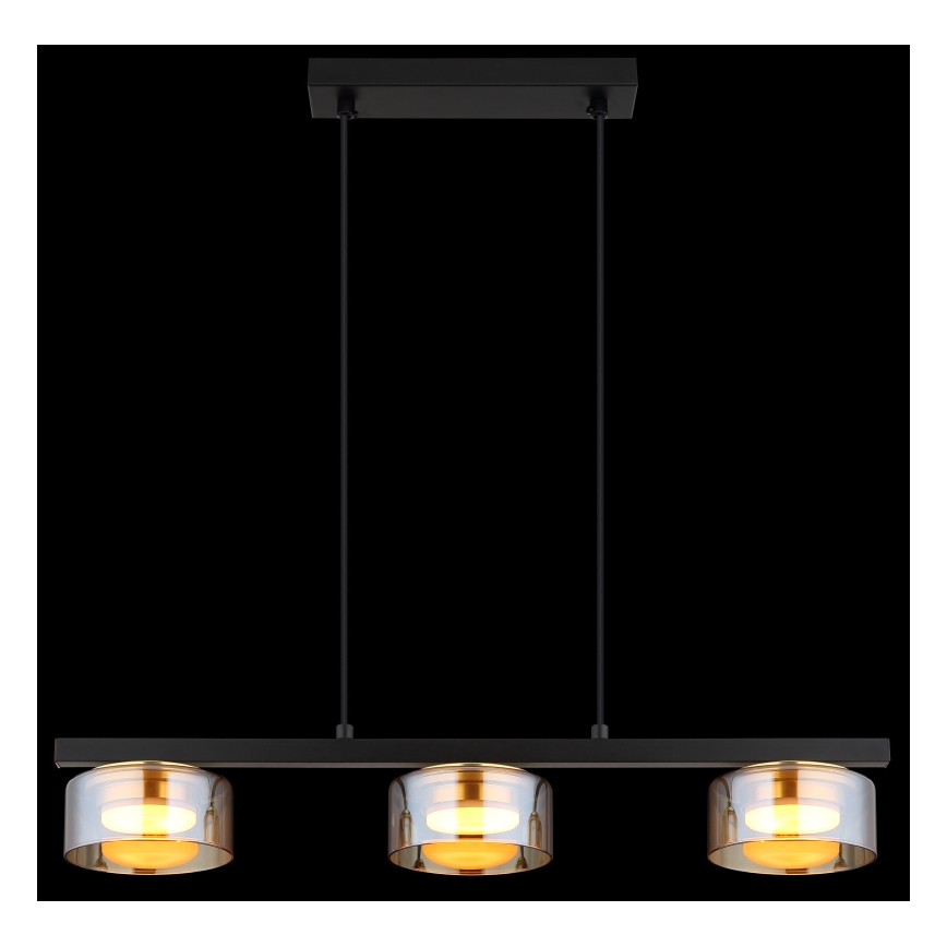 Globo - LED Lühter 3xGX53/6W/230V suitsune/pruun