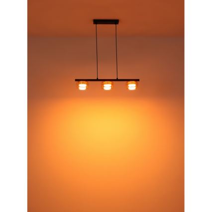 Globo - LED Lühter 3xGX53/6W/230V suitsune/pruun