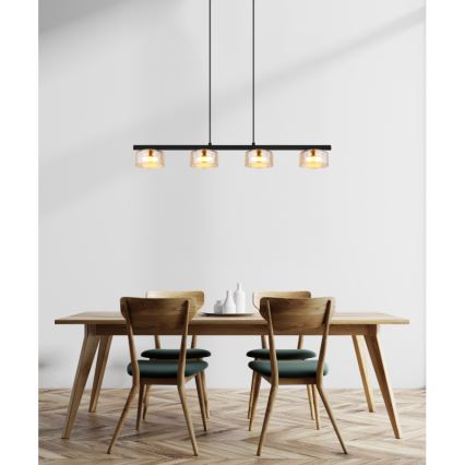 Globo - LED Lühter 4xGX53/6W/230V suitsune/pruun