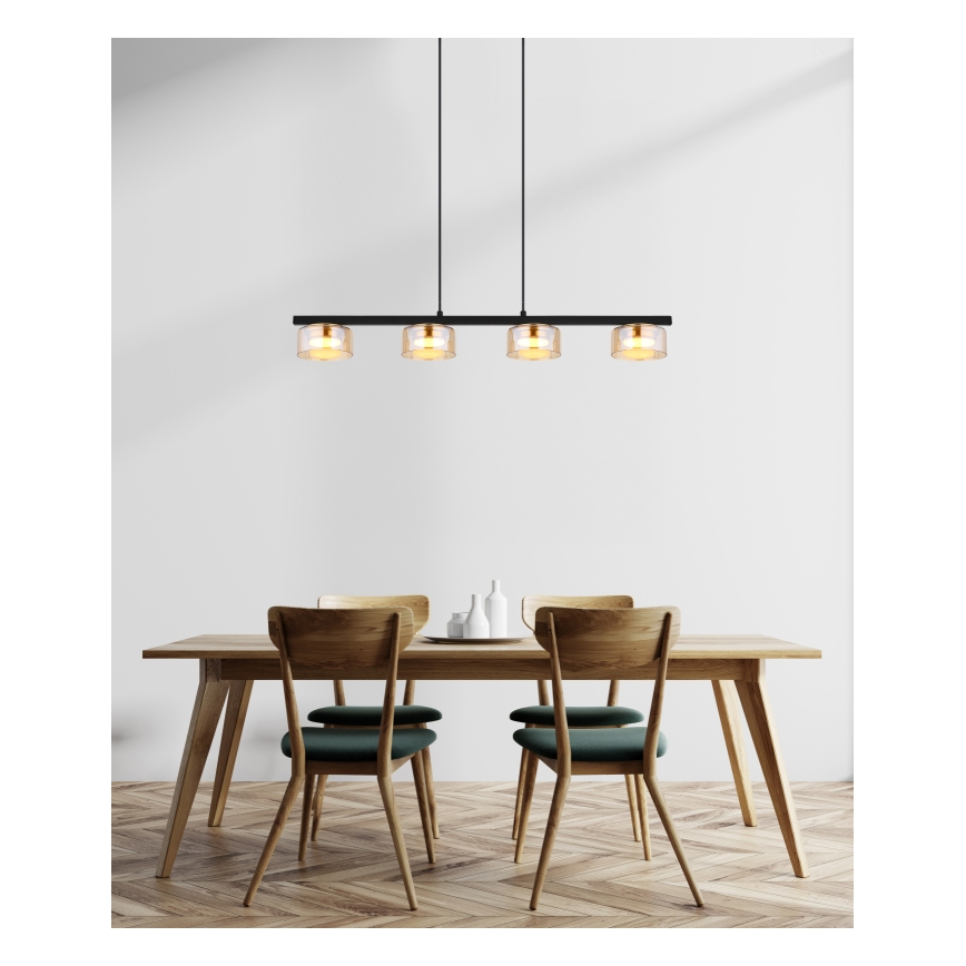 Globo - LED Lühter 4xGX53/6W/230V suitsune/pruun