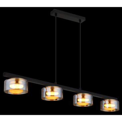 Globo - LED Lühter 4xGX53/6W/230V suitsune/pruun