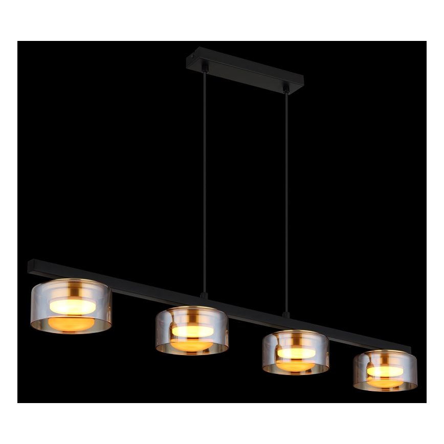 Globo - LED Lühter 4xGX53/6W/230V suitsune/pruun