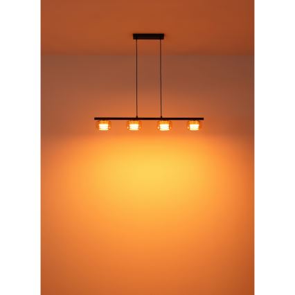Globo - LED Lühter 4xGX53/6W/230V suitsune/pruun