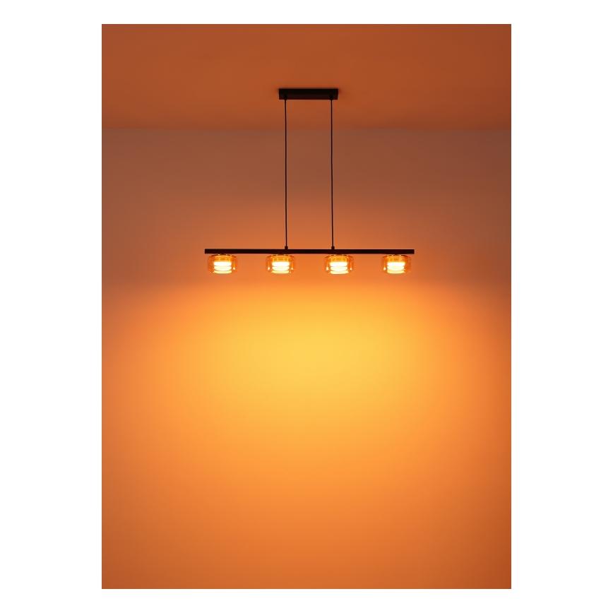 Globo - LED Lühter 4xGX53/6W/230V suitsune/pruun