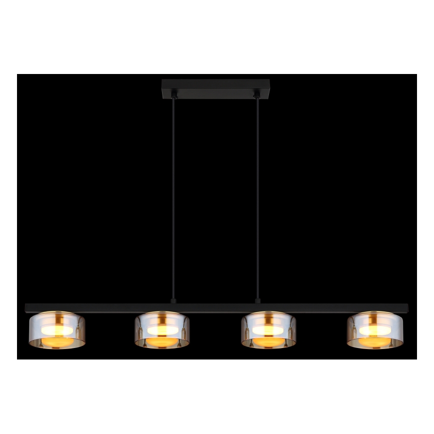 Globo - LED Lühter 4xGX53/6W/230V suitsune/pruun