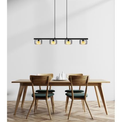 Globo - LED Lühter 4xGX53/6W/230V suitsune/must