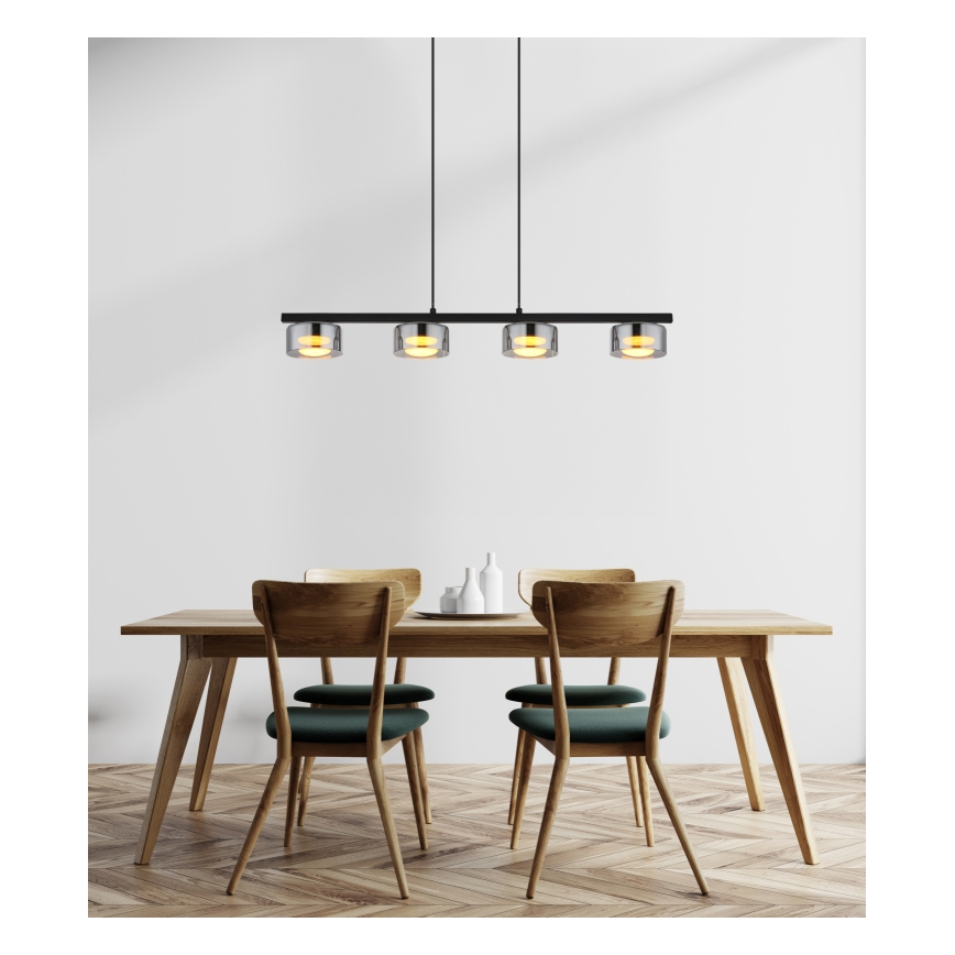 Globo - LED Lühter 4xGX53/6W/230V suitsune/must