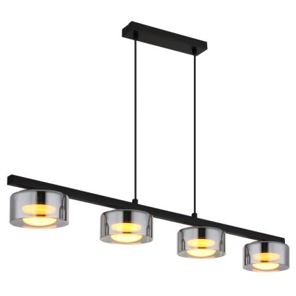 Globo - LED Lühter 4xGX53/6W/230V suitsune/must