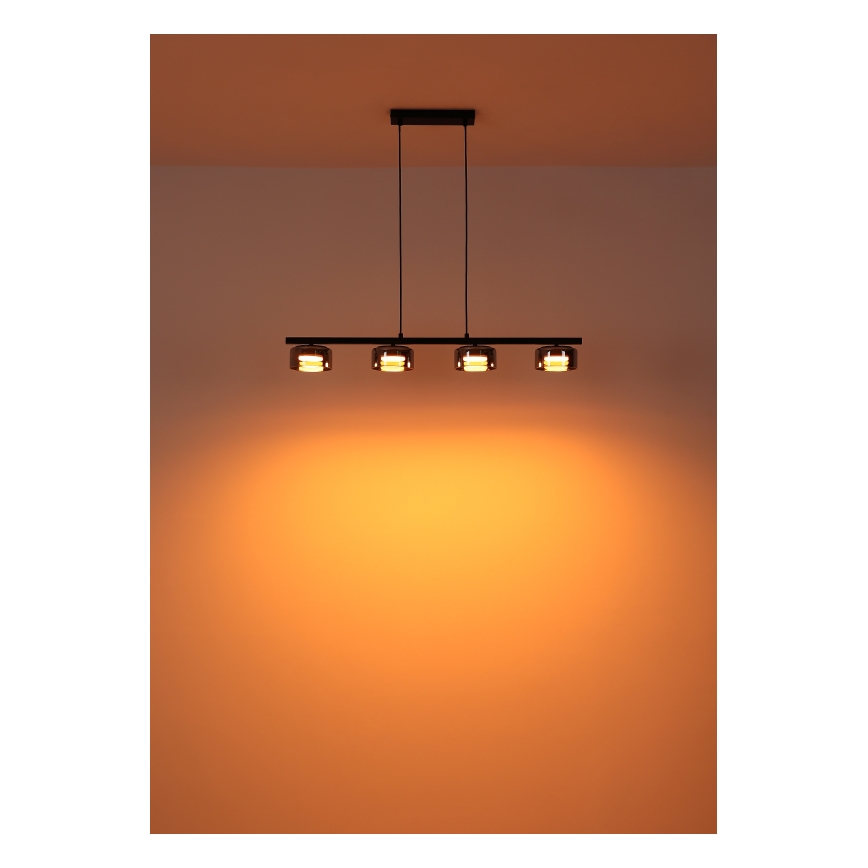 Globo - LED Lühter 4xGX53/6W/230V suitsune/must