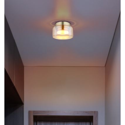 Globo - LED Laevalgusti 1xGX53/6W/230V d. 13 cm suitsune/pruun