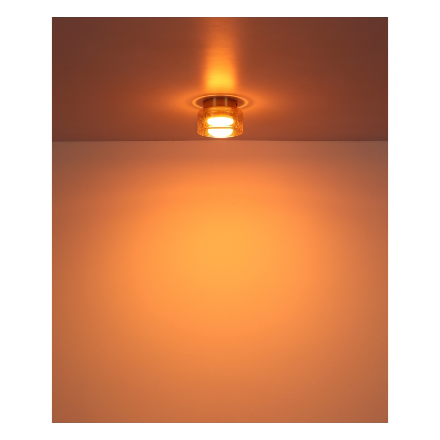 Globo - LED Laevalgusti 1xGX53/6W/230V d. 13 cm suitsune/pruun