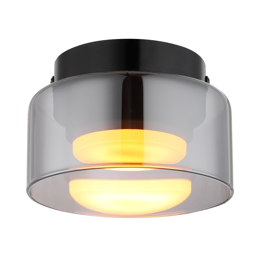 Globo - LED Laevalgusti 1xGX53/6W/230V d. 13 cm suitsune/must