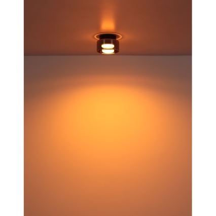 Globo - LED Laevalgusti 1xGX53/6W/230V d. 13 cm suitsune/must