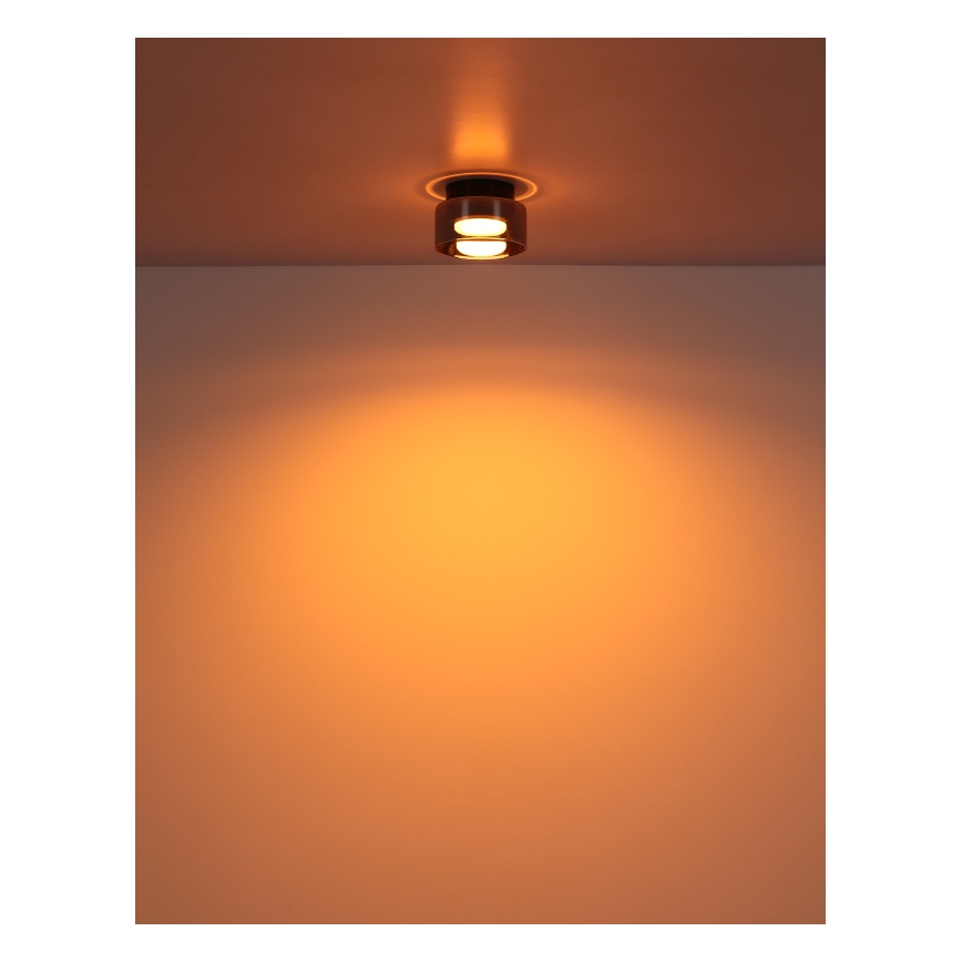 Globo - LED Laevalgusti 1xGX53/6W/230V d. 13 cm suitsune/must