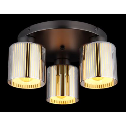 Globo - Laelamp 3xE27/60W/230V, läikiv kroom, läbimõõt 34,5 cm