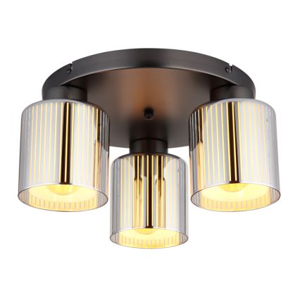 Globo - Laelamp 3xE27/60W/230V, läikiv kroom, läbimõõt 34,5 cm