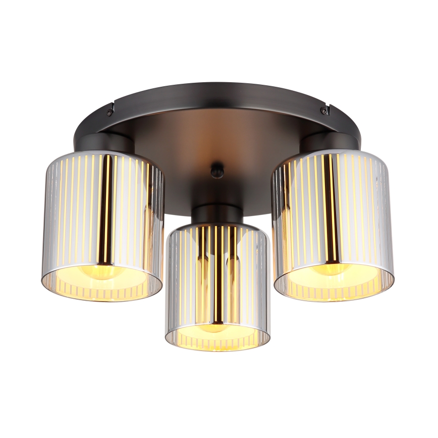 Globo - Laelamp 3xE27/60W/230V, läikiv kroom, läbimõõt 34,5 cm