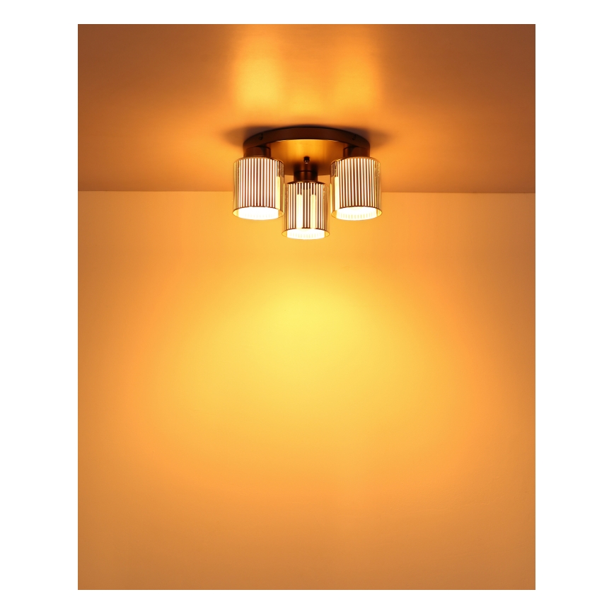 Globo - Laelamp 3xE27/60W/230V, läikiv kroom, läbimõõt 34,5 cm