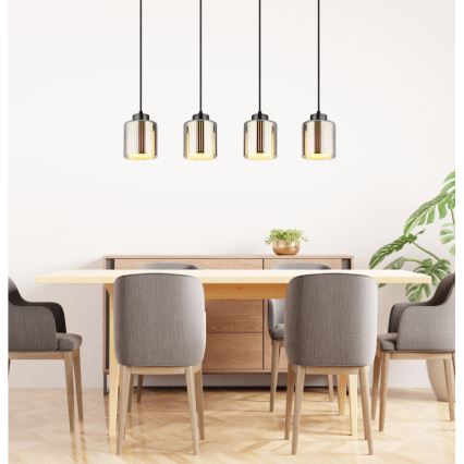 Globo - Lühter 4xE27/60W/230V läikiv kroom