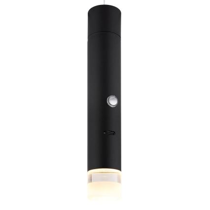 Globo - LED hämardatav puutetundlik laetav valgusti 2-ühes LED/2W/230/5V must