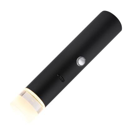 Globo - LED hämardatav puutetundlik laetav valgusti 2-ühes LED/2W/230/5V must
