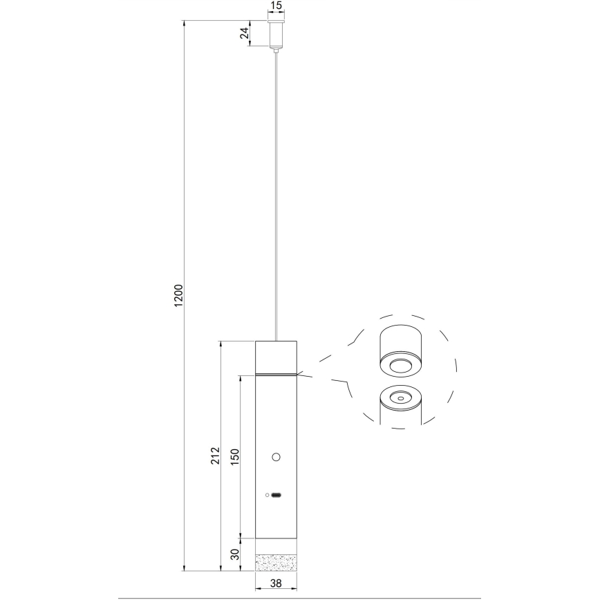 Globo - LED hämardatav puutekontrolliga laetav valgusti 2-ühes LED/2W/230/5V valge