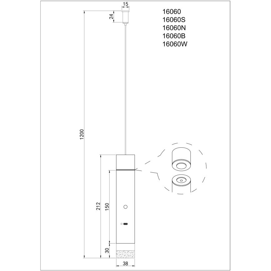 Globo - LED hämardatav puutekontrolliga laetav valgusti 2-ühes LED/2W/230/5V valge