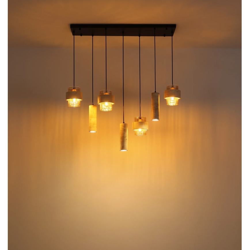 Globo - Kaabliga ripplamp 4xE27/40W/230V + 3xGU10/10W