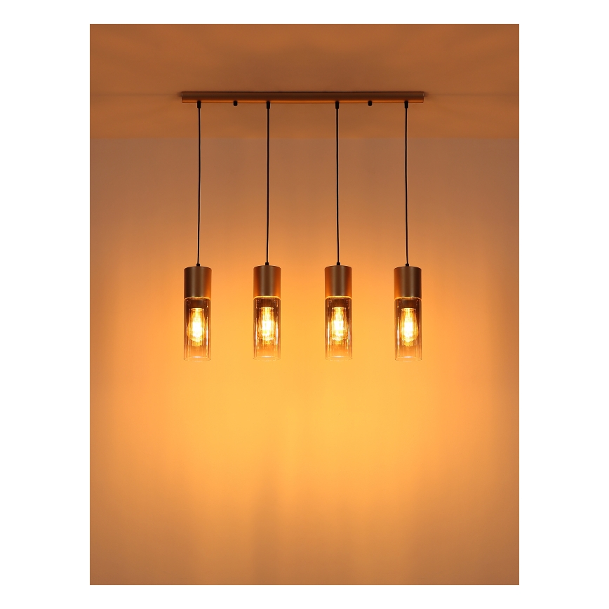 Globo - rippvalgusti kaabliga 4xE27/25W/230V pronksivärvi