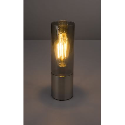 Globo - Puutetundlik laualamp 1xE27/25W/230V d. 9 cm matt kroom