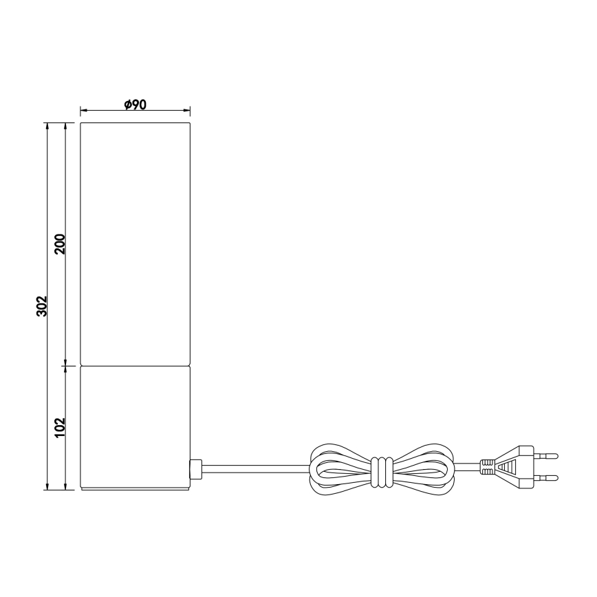 Globo - Puutetundlik laualamp 1xE27/25W/230V d. 9 cm must