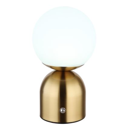 Globo - LED Hämardatav puutetundlik laualamp LED/2,5W/3,7V 2700K/4000K/6500K 1800mAh USB messing