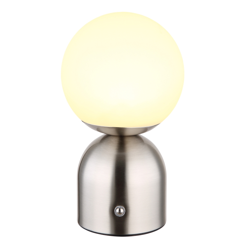 Globo - LED Hämardatav puutetundlik laualamp LED/2,5W/3,7V 2700K/4000K/6500K 1800mAh USB matt kroom