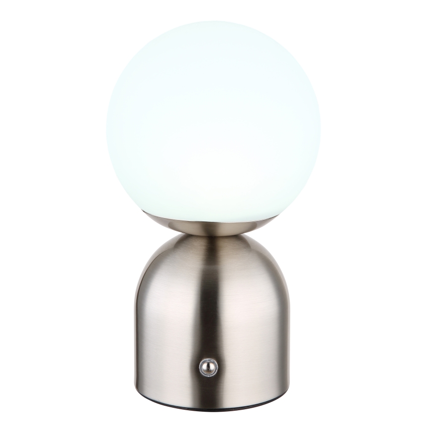 Globo - LED Hämardatav puutetundlik laualamp LED/2,5W/3,7V 2700K/4000K/6500K 1800mAh USB matt kroom