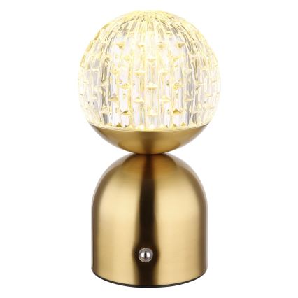 Globo - LED Hämardatav puutetundlik laualamp LED/2,5W/3,7V 2700/4000/6500K 1800 mAh USB messing