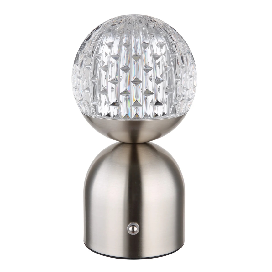 Globo - LED Hämardatav puutetundlik laualamp LED/2,5W/3,7V 2700/4000/6500K 1800 mAh USB matt kroom