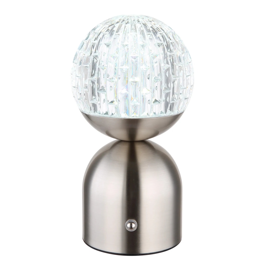 Globo - LED Hämardatav puutetundlik laualamp LED/2,5W/3,7V 2700/4000/6500K 1800 mAh USB matt kroom