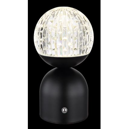 Globo - LED Hämardatav puutetundlik laualamp LED/2W/5V 2700/4000/6500K 1800 mAh must