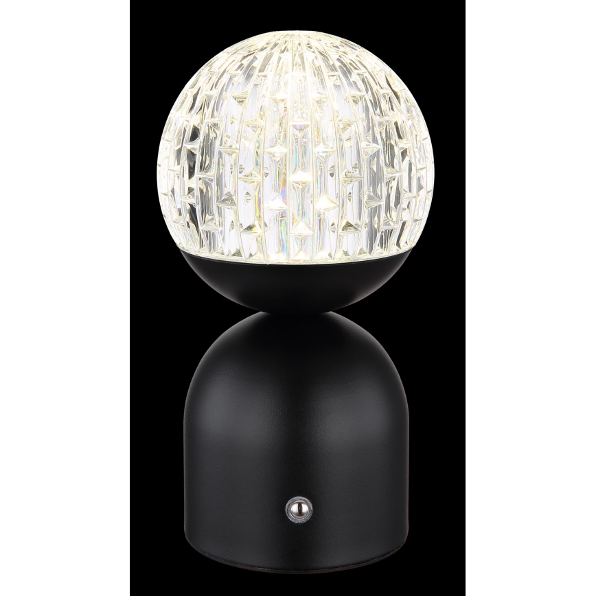 Globo - LED Hämardatav puutetundlik laualamp LED/2W/5V 2700/4000/6500K 1800 mAh must