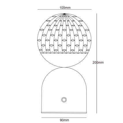 Globo - LED Hämardatav puutetundlik laualamp LED/2W/5V 2700/4000/65000K 1800 mAh valge